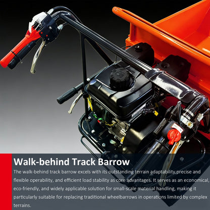 660lbs Capacity 6.5HP Gas Powered Track Barrow