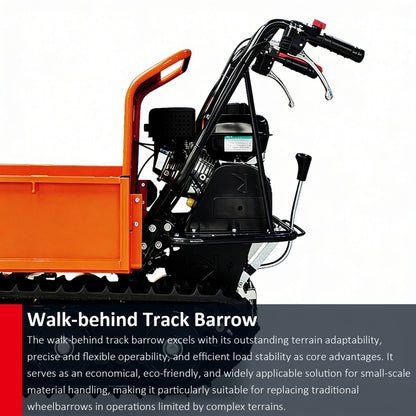 660lbs Capacity 6.5HP Gas Powered Track Mini Dumper with Convertible Sides