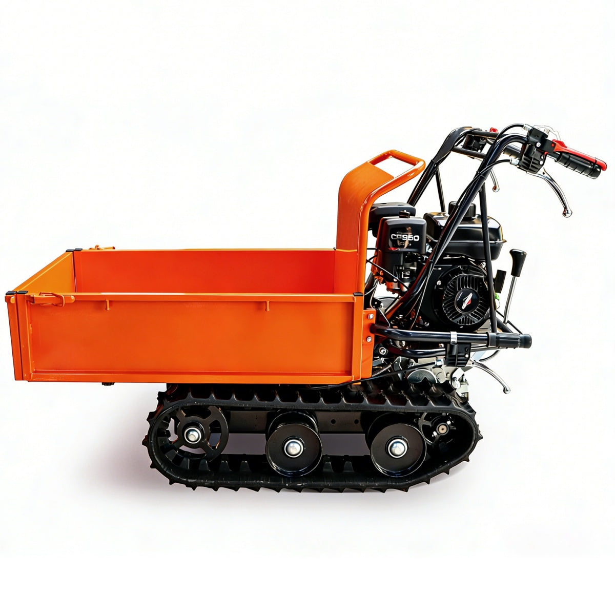 660lbs Capacity 6.5HP Gas Powered Track Mini Dumper with Convertible Sides