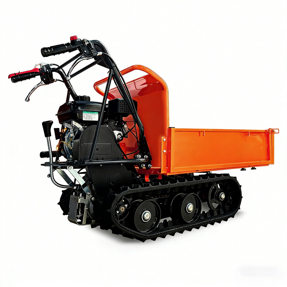 660lbs Capacity 6.5HP Gas Powered Track Mini Dumper with Convertible Sides