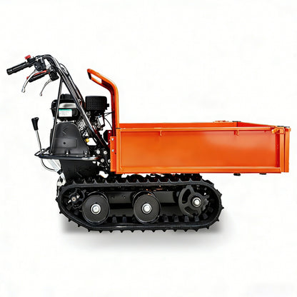 660lbs Capacity 6.5HP Gas Powered Track Mini Dumper with Convertible Sides