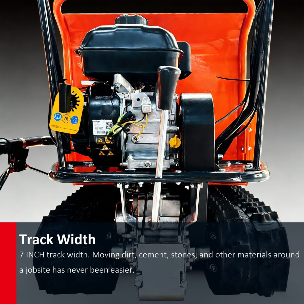 660lbs Capacity 6.5HP Gas Powered Track Mini Dumper with Convertible Sides