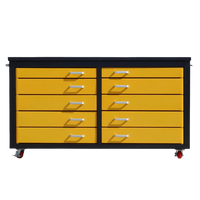 Chery Industrial 6ft Storage Cabinet with Workbench (10 Drawers)