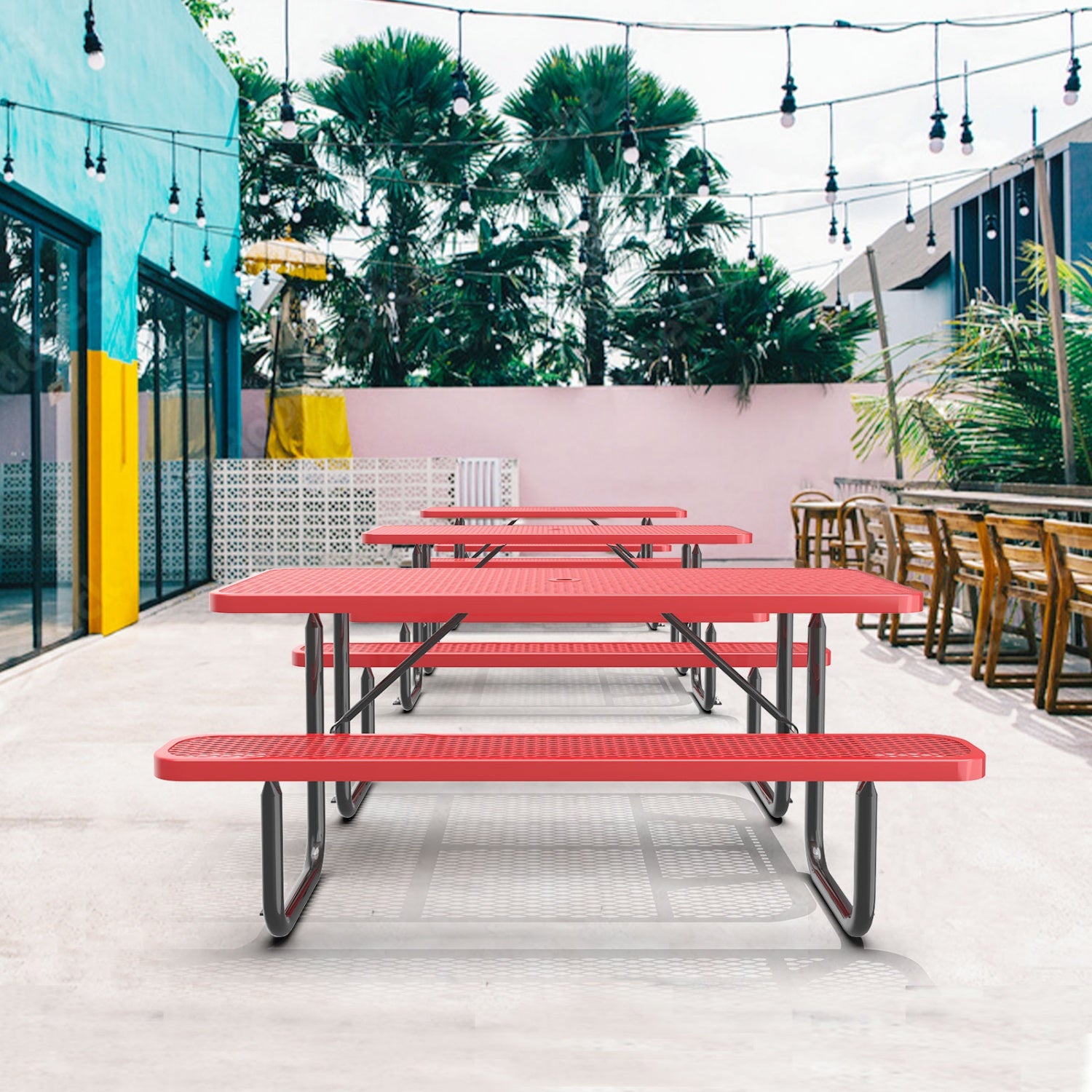 6ft-rectangle-picnic-table-with-umbrella-hole-red-Scene
