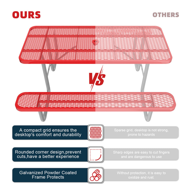 6ft-rectangle-picnic-table-with-umbrella-hole-red-compare