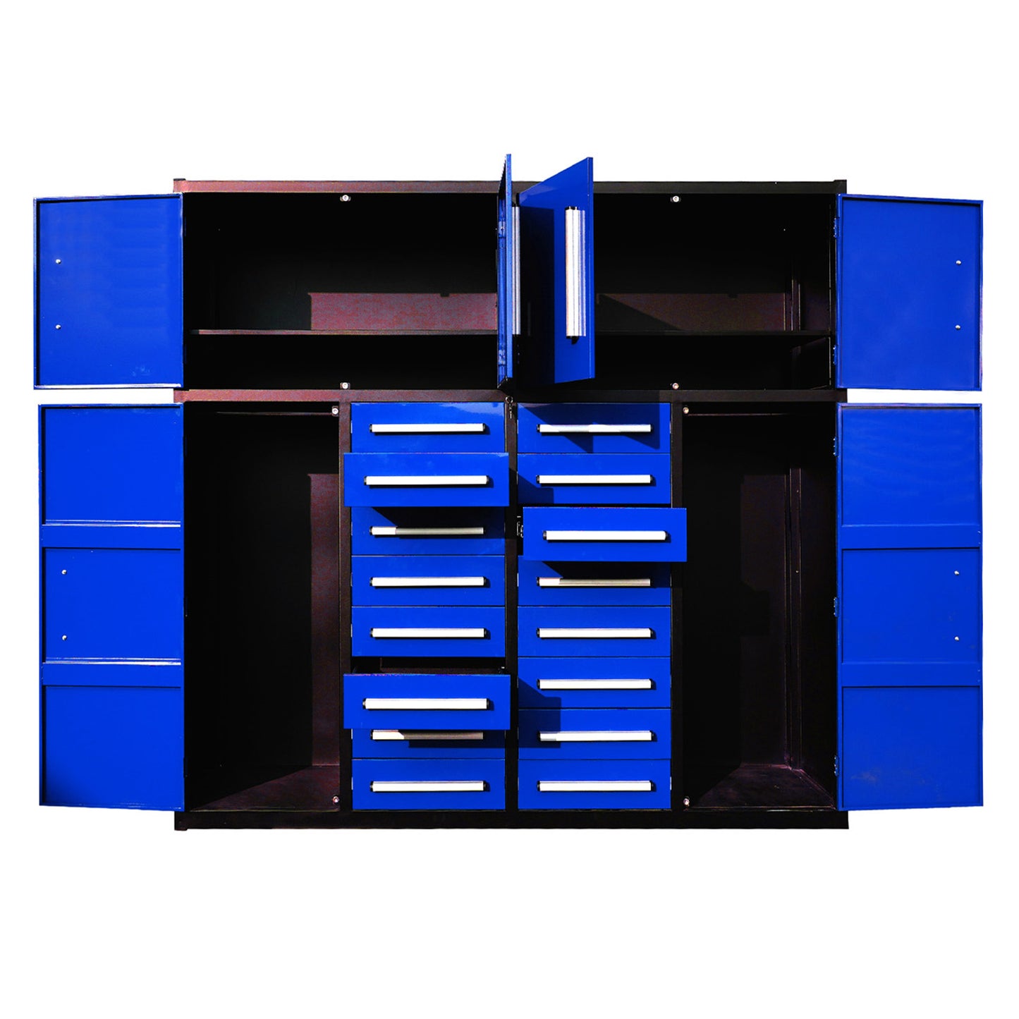 7ft Garage Storage Cabinet with 16 Drawers#color_blue
