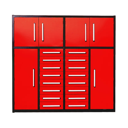 7ft Garage Storage Cabinet with 16 Drawers#color_red
