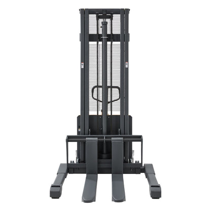 Semi-Electric Straddle Stacker | 3300 lbs. Capacity | 118" Lift Height | TX Self-Pickup