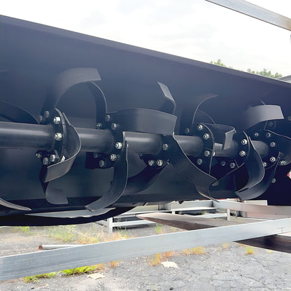 72 hydraulic skid steer rotary tiller with multiple spiral blades