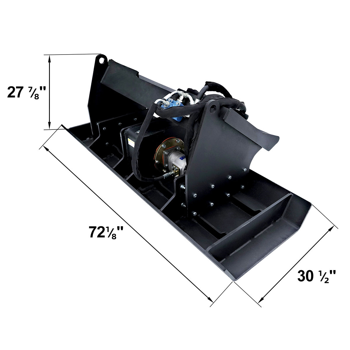 Compactador de placa para minicargador de 72"