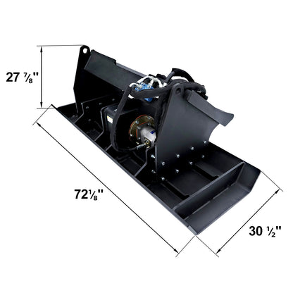 Compactador de placa para minicargador de 72"