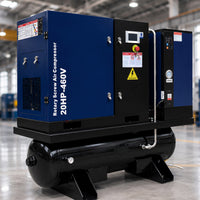74CFM 20HP Combined Rotary Screw Air Compressor with Dryer & 68.7-Gal ASME Tank | 125PSI, 460V 3PHASE 60HZ