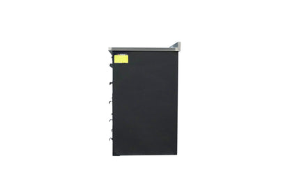 7ft Garage Storage Cabinets with Workbench_20Drawers_#color_silver