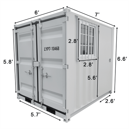 7ft Small Cubic Shipping Container#color_light grey