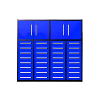 7ft Garage Storage Cabinet (32 Drawers & 2 Cabinets)#color_blue