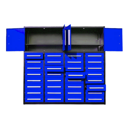7ft Garage Storage Cabinet (32 Drawers & 2 Cabinets)#color_blue