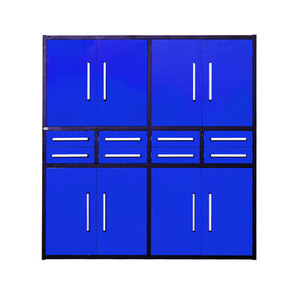 7ft Garage Storage Cabinet (8 Drawers & 8 Cabinets)#color_blue