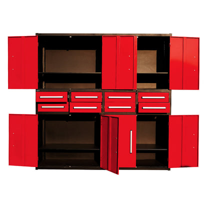 7ft Garage Storage Cabinet (8 Drawers & 8 Cabinets)#color_red