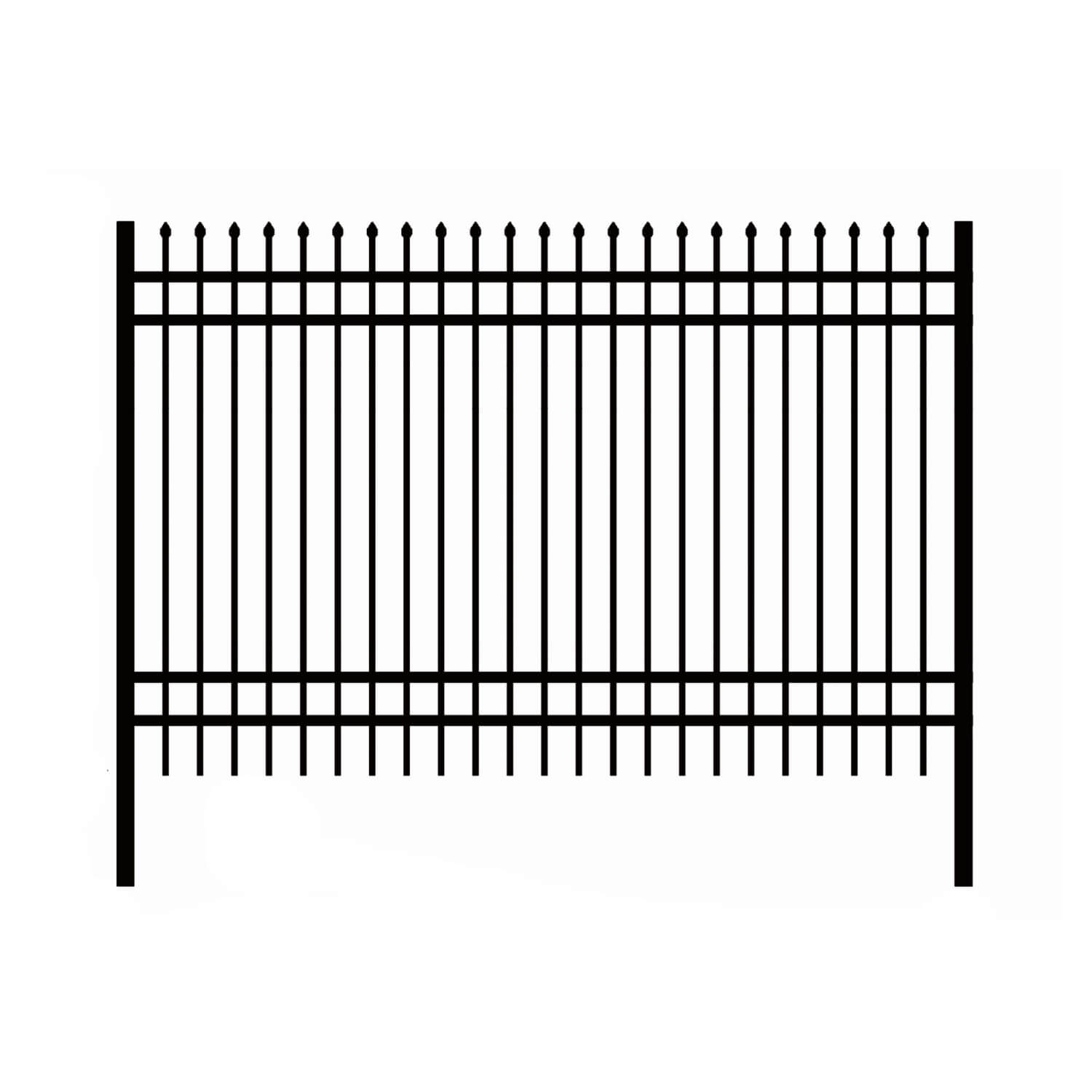 10x7 ft Steel Fence 4 Rails 30 Panels