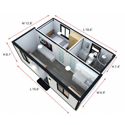 7ft x 20ft Mobile Studio with Extended Space