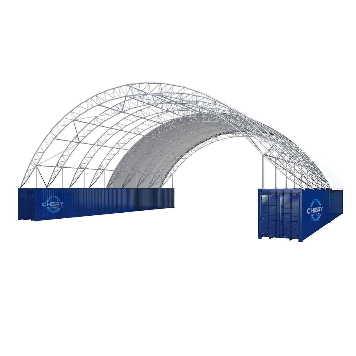 80x80x25 double truss container canopy shelter-hot-dip galvanized steel frame