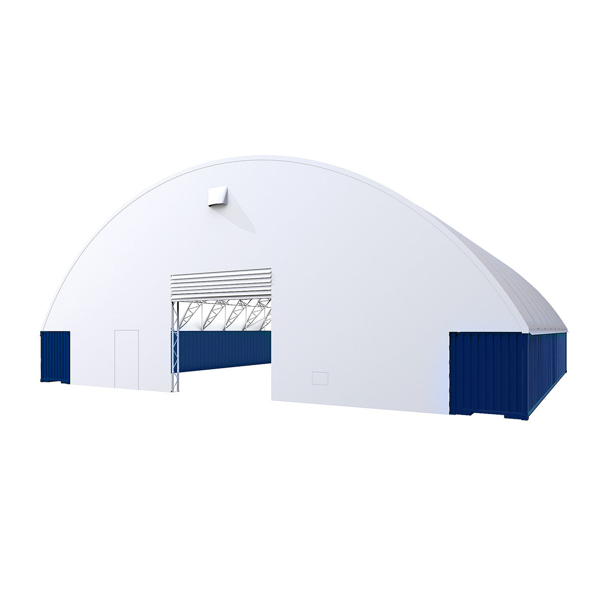 80'x80'x25' Double Truss Container Canopy Shelter– Reinforced Series