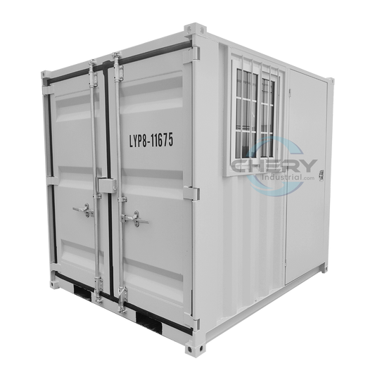 8ft Small Cubic Shipping Container#color_light grey
