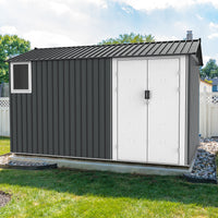 [CLEARANCE] 8x12ft Metal Storage Shed with Double Hinged Doors