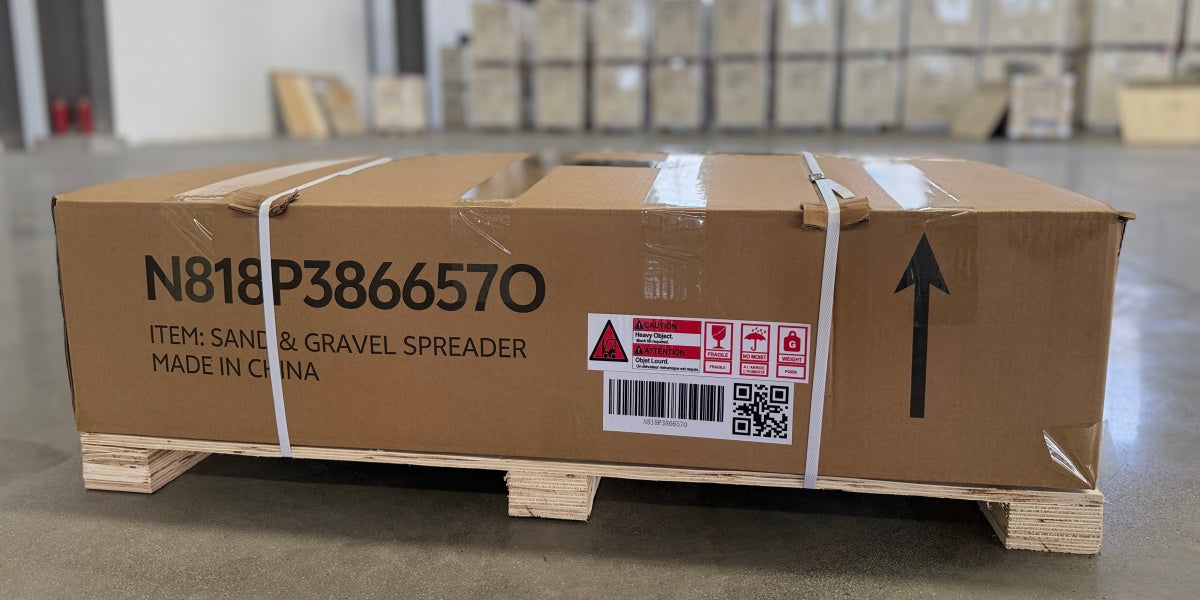 Sand & Gravel Spreader box on a pallet 