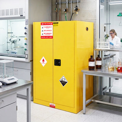 90 Gal Flammable Safety Cabinet, 43"Wx34"Dx65"H