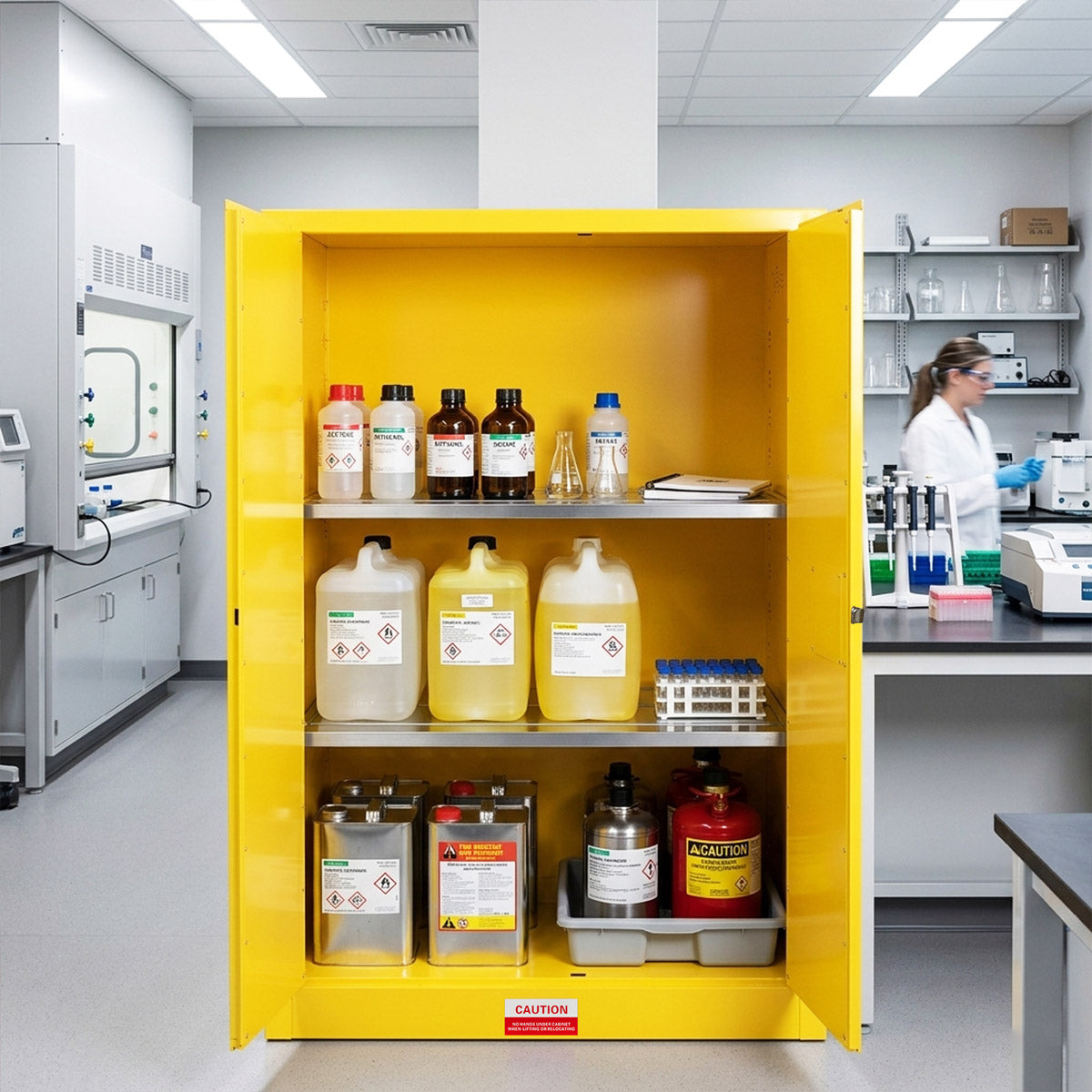 90 Gal Flammable Safety Cabinet, 43"Wx34"Dx65"H