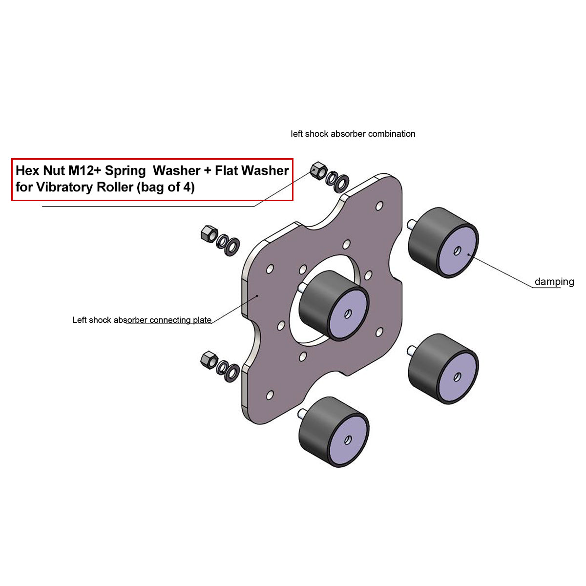 Parts List - 72" Vibratory Roller