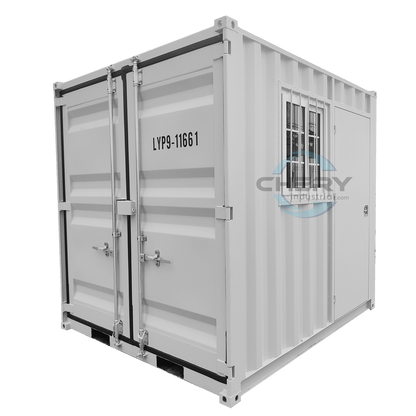 9ft Small Cubic Shipping Container#color_light grey