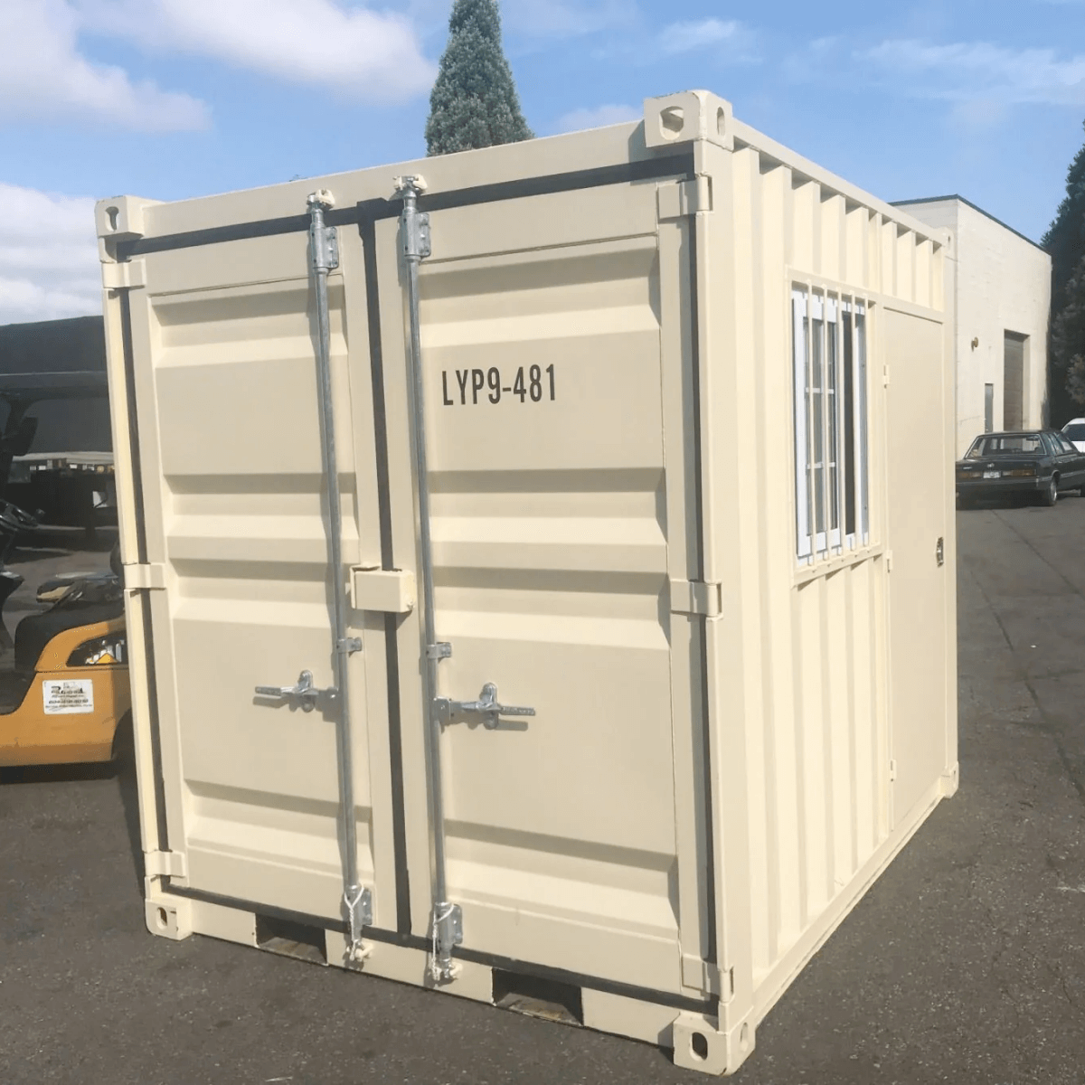 9ft Small Cubic Shipping Container#color_beige