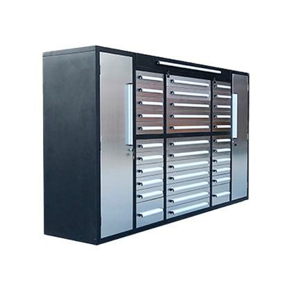 9' Garage Storage Cabinet with 34 Drawers & 3 Cabinets