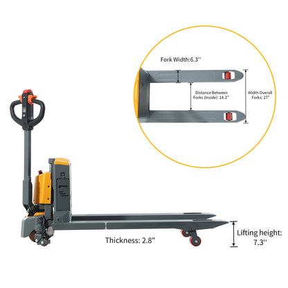 Li-ion Powered Pallet Truck | 48" x 27" Forks | 4400 lbs. Capacity | TX Self-Pickup