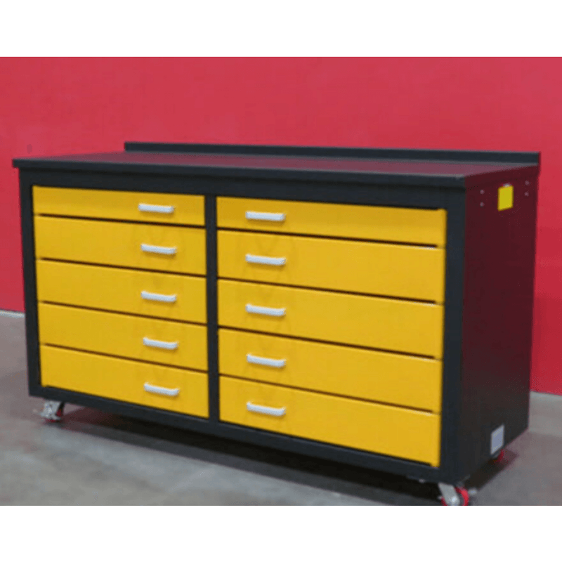 [AS-IS] Steelman 6ft Storage Cabinet with Workbench (10 Drawers)