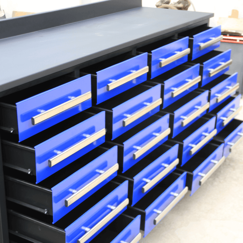 [AS-IS] 7' Garage Storage Cabinets with 20 Drawers