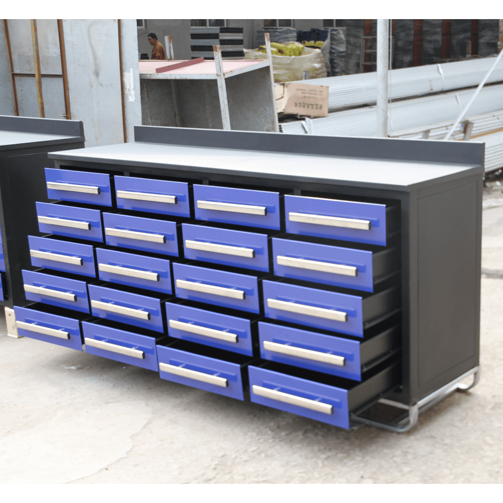 [AS-IS] 7' Garage Storage Cabinets with 20 Drawers