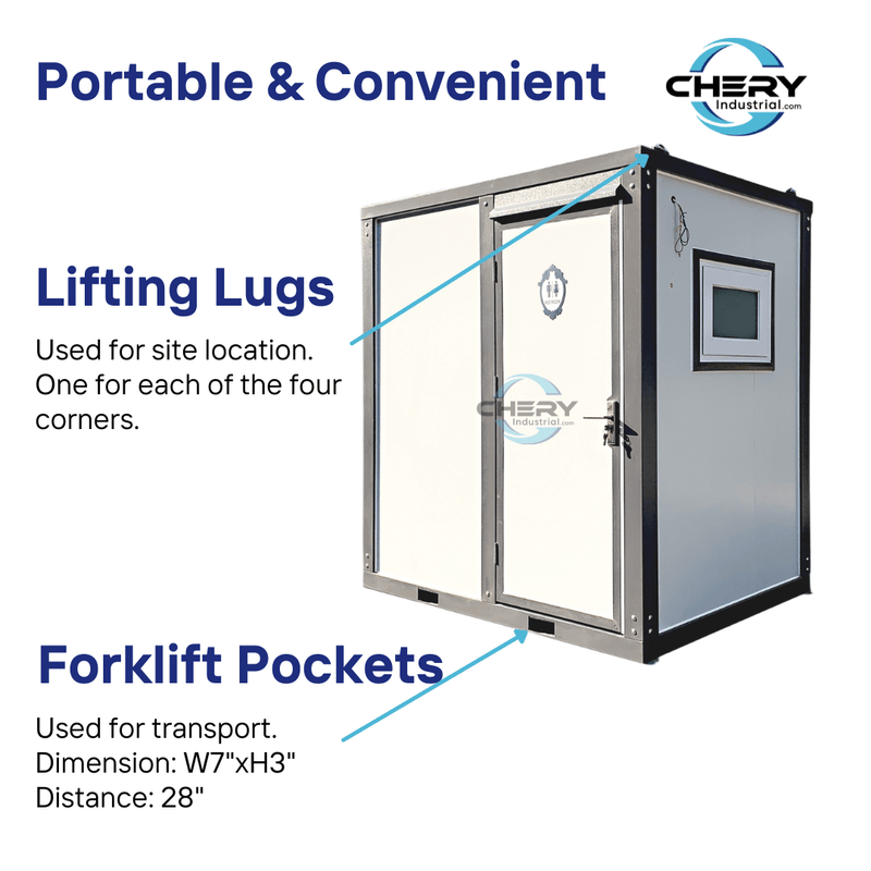 [AS-IS] Portable Toilet with Shower Curtain Style