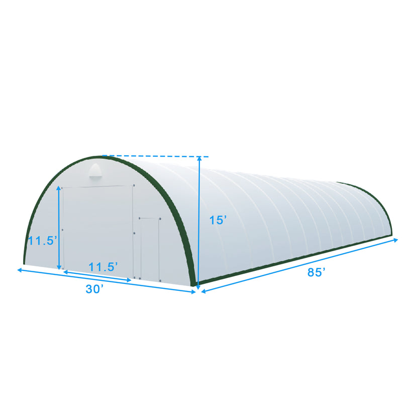 [AS-IS] Single Truss Arch Storage Shelter W30'xL85'xH15'