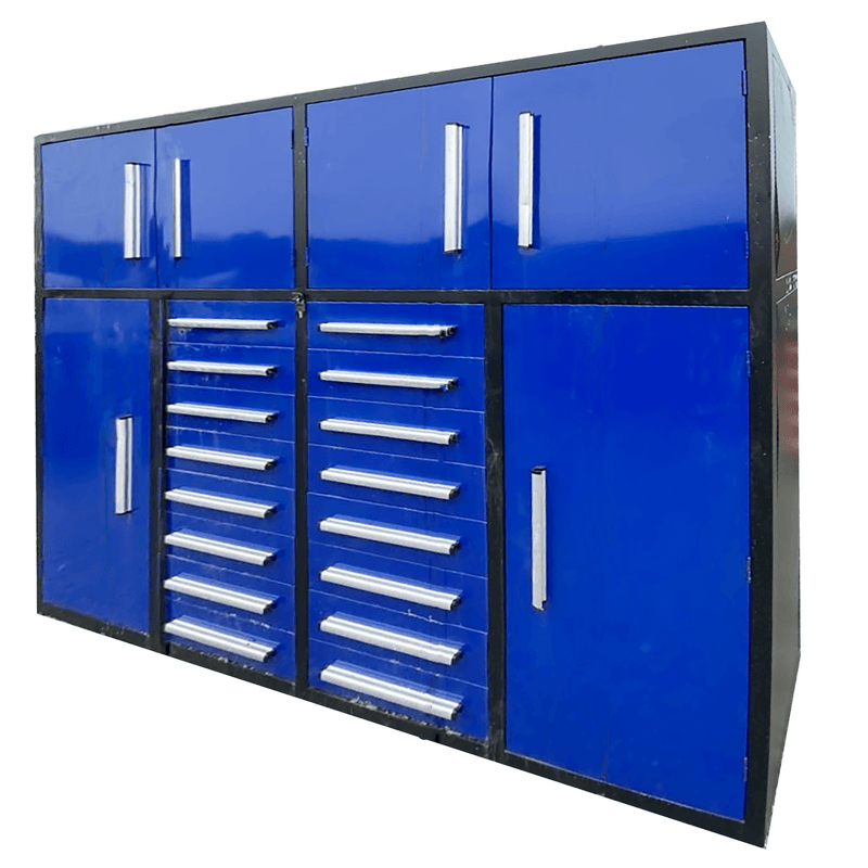 [AS-IS] Steelman 7' Garage Storage Cabinets (16 Drawers)