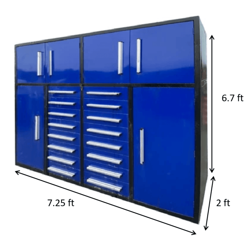 [AS-IS] Steelman 7' Garage Storage Cabinets (16 Drawers)