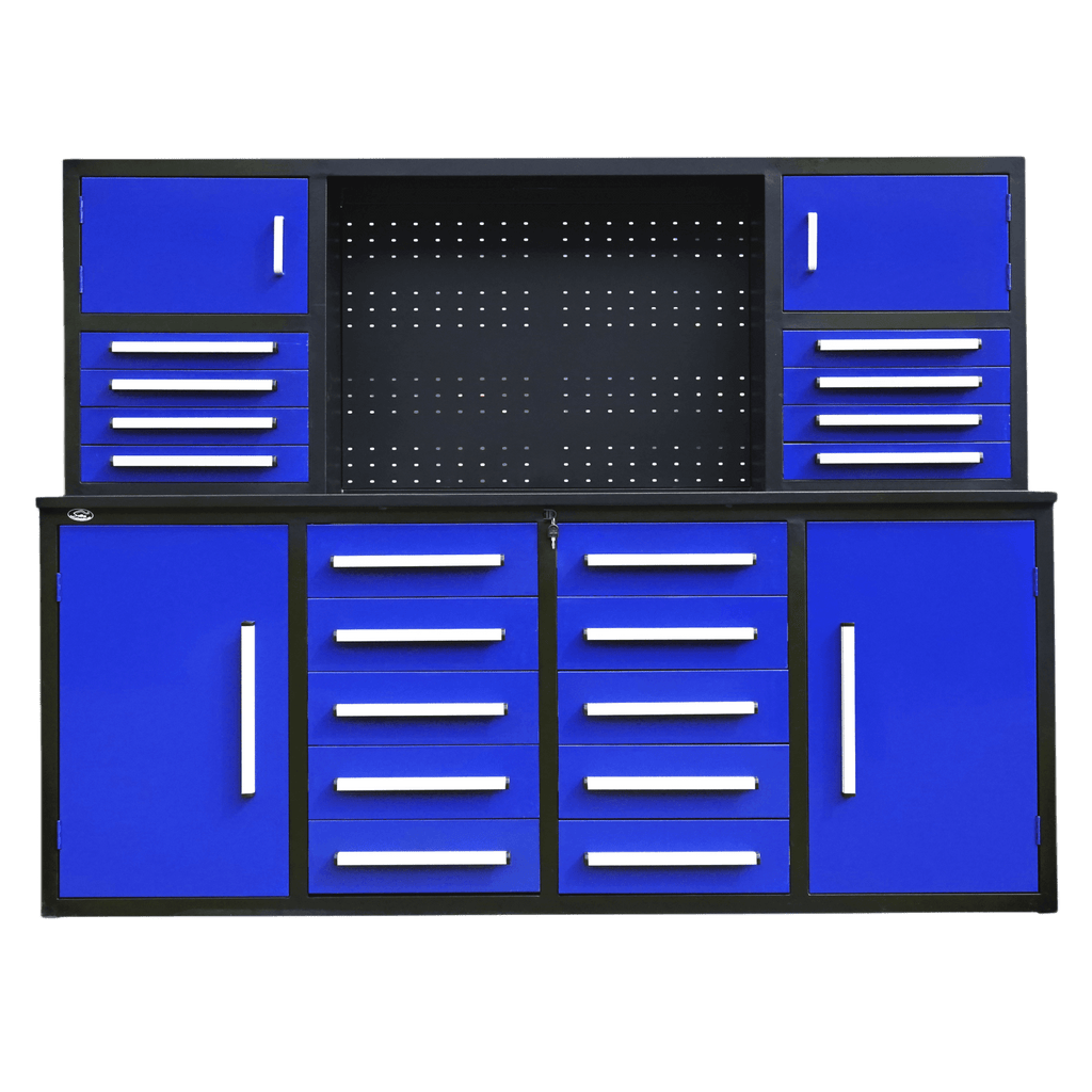 [ASIS] 7' Garage Storage with Workbench (18 Drawers & 4 Cabin