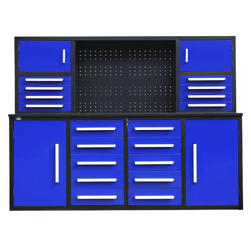 [ASIS] 7' Garage Storage with Workbench (18 Drawers & 4 Cabin