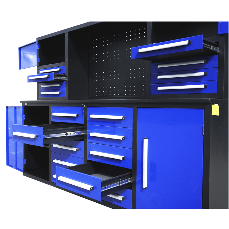 [ASIS] 7' Garage Storage with Workbench (18 Drawers & 4 Cabin