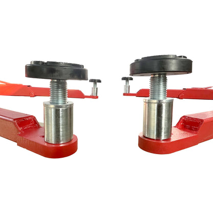 70 mm/2.8 inch high adapters and rubber contact pads