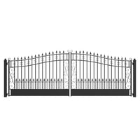 18x6 ft Steel Dual Swing Driveway Gate, VENICE Style