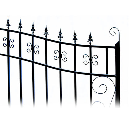18x6 ft Steel Dual Swing Driveway Gate, VENICE Style
