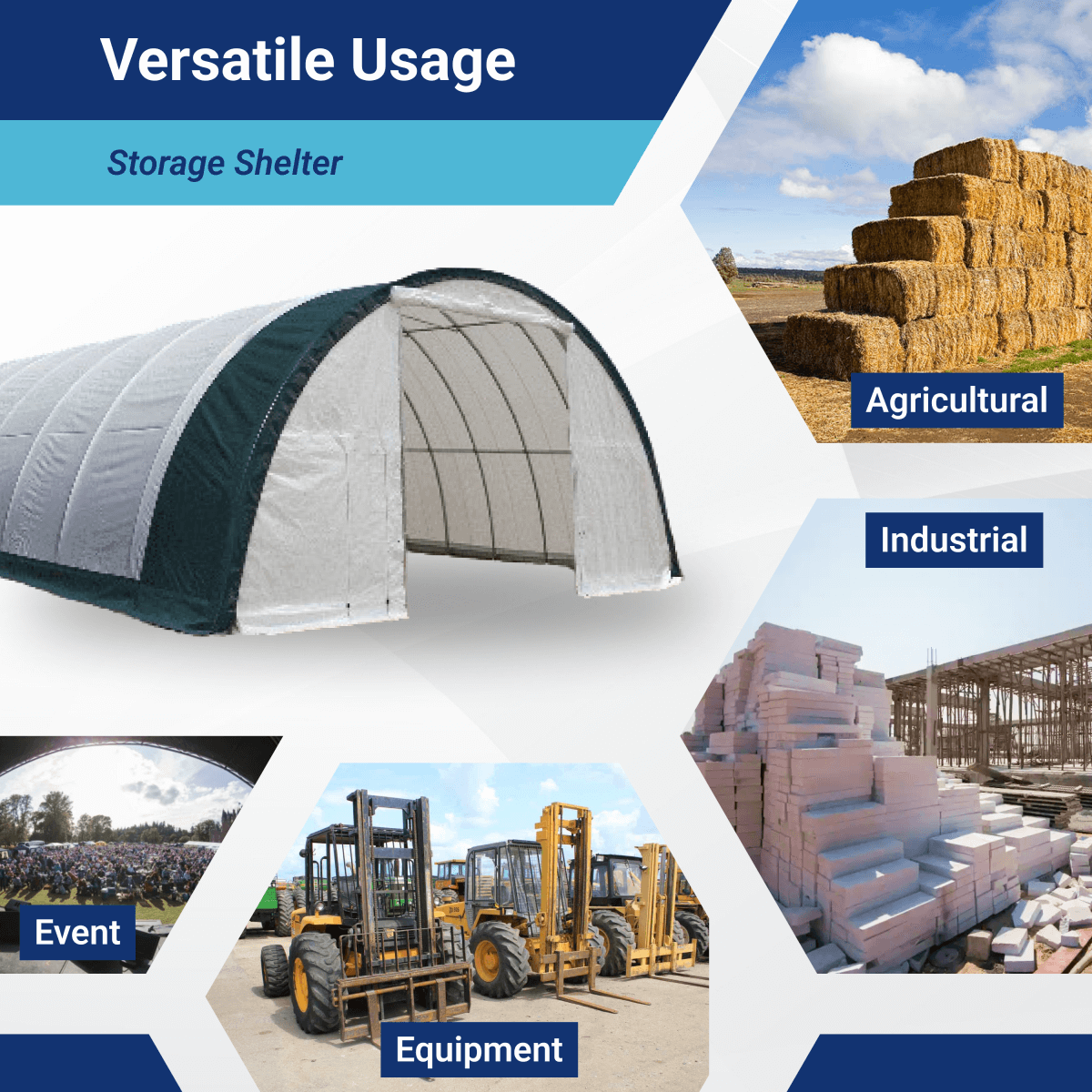 Storage Container Arch Single Truss Arch Storage Shelter W40'xL80'xH20'